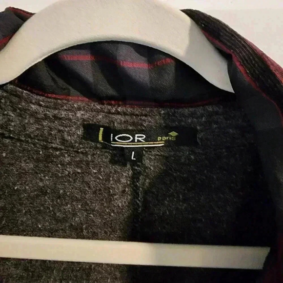 Lior Paris - Stripes & Plaids, Tunic Top with Spread Collar - Large - Picture 3 of 7